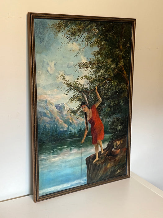 Vintage Signed Framed Scenic 1921 Painting.( online purchase only)