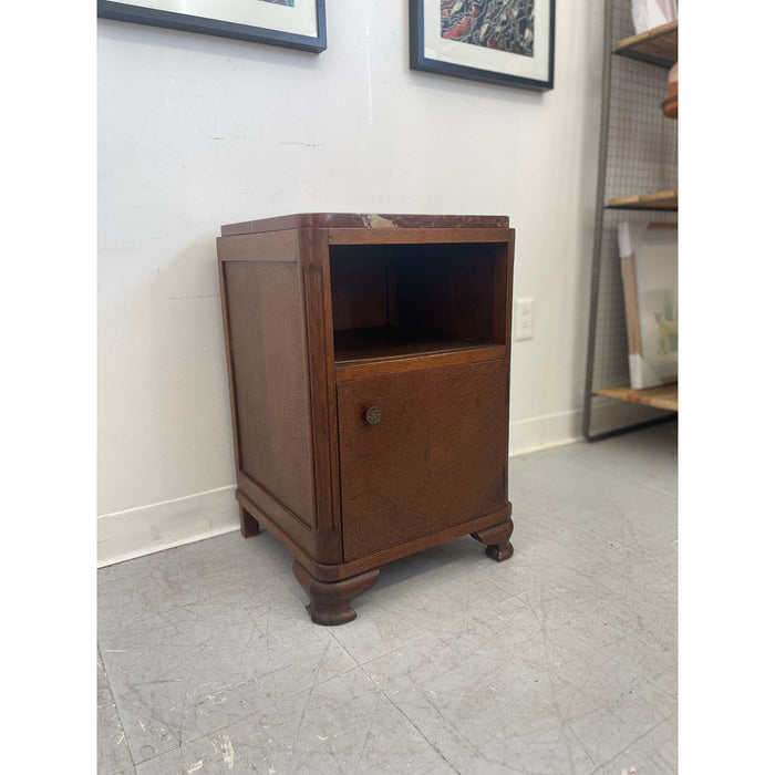 Vintage Art Deco Style End Table With Possibly Marble or StoneTop