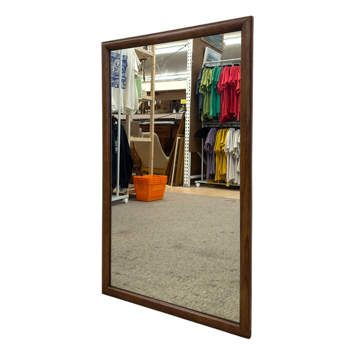 Vintage Mid-Century Modern Wood Frame Wall Mirror