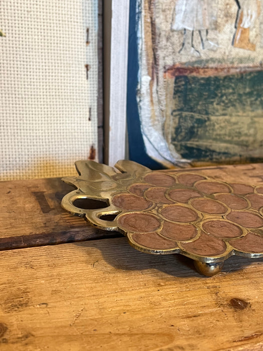 Vintage Mid Century Modern Style Trivet Triket. Possibly Brass