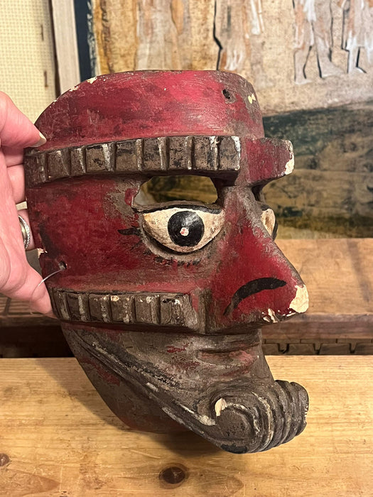 Primitive hand carved and handmade Mask (Online purchase only)