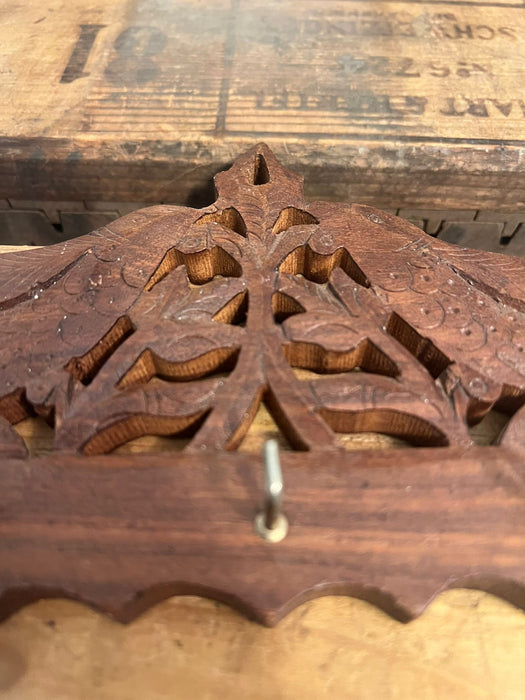 Vintage Carved Wooden Bird Design Wall Hooks