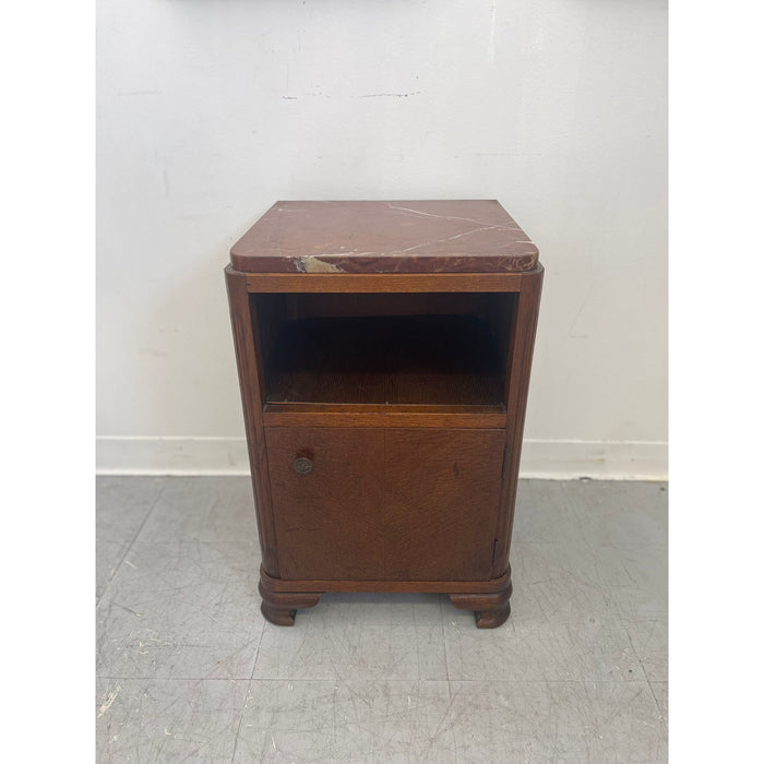 Vintage Art Deco Style End Table With Possibly Marble or StoneTop