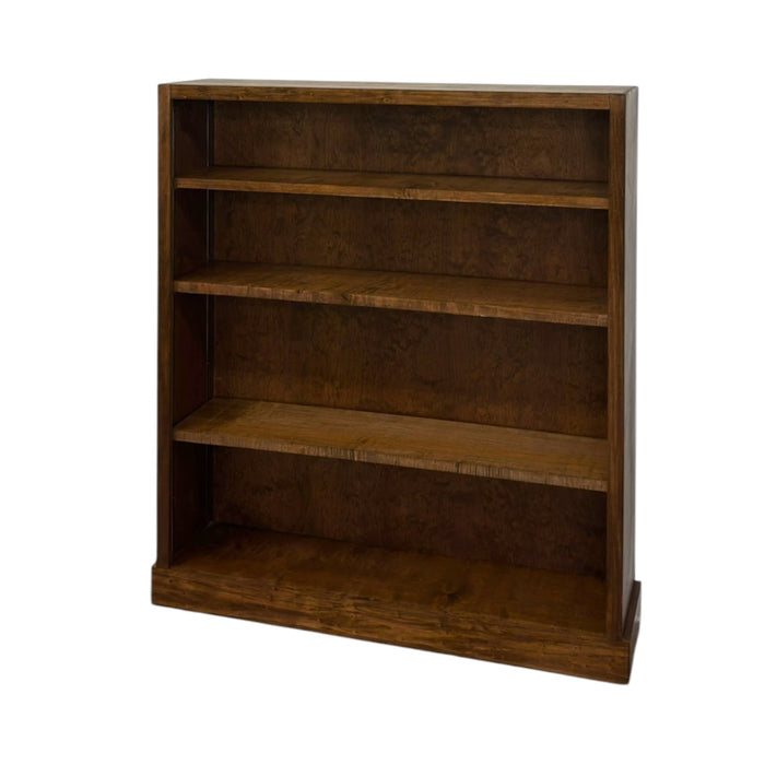 Vintage Mid Century Modern Stained Wood Adjustable Book Shelf.