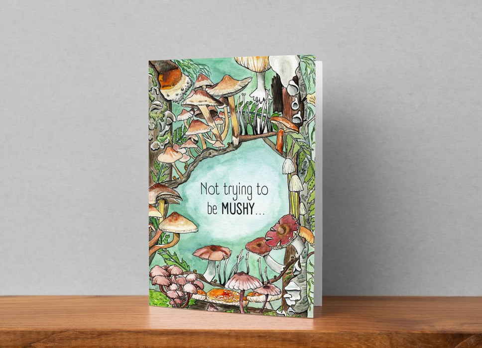 "Not Trying to be Mushy" Valentine's Day or Anniversary Card