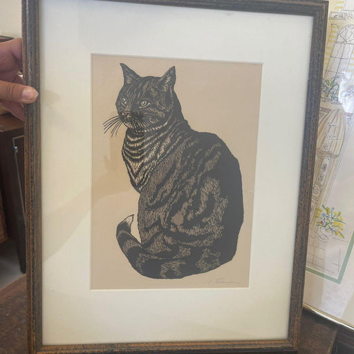 Carl Thiemann woodcut in colors, 1917, signed in Pencil.