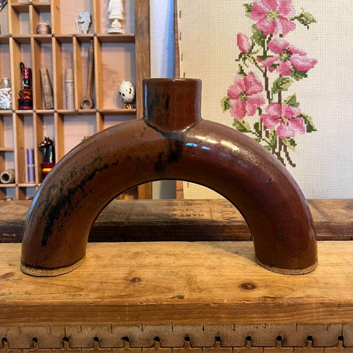 Ceramic Bronze Colored Vase Rustic Art Pottery.Decor ( online purchase only)