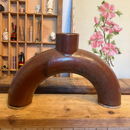 Ceramic Bronze Colored Vase Rustic Art Pottery.Decor ( online purchase only)