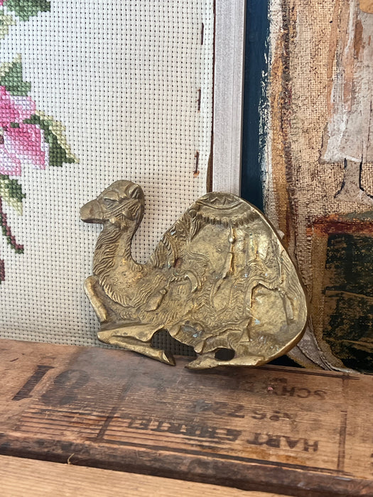 Vintage possibly Brass camel Sculpture decorative Tray