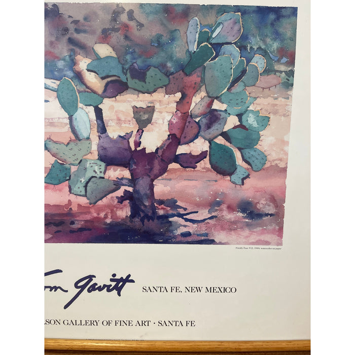 Vintage TOM GAVITT 1988
"Prickly Pear #12" Framed Print of
Watercolor