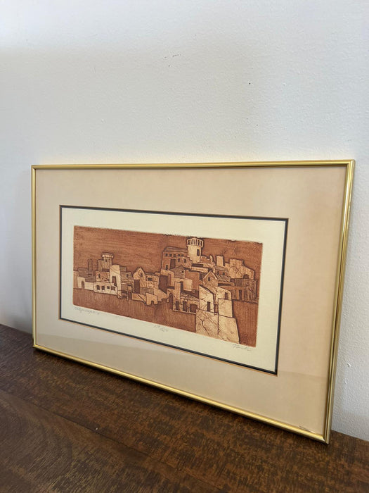 Vintage Signed,numbered and framed Soicher Marin Inc Cityscape 11 print by David Park.