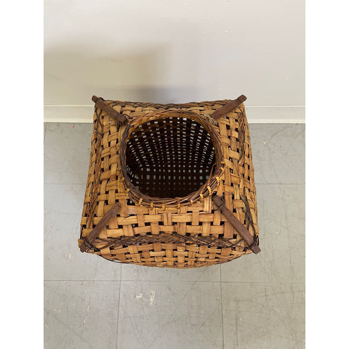 Vintage Rattan Woven Basket