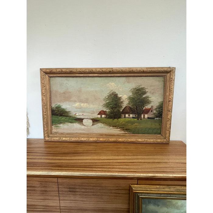 Vintage Framed Landscape Painting