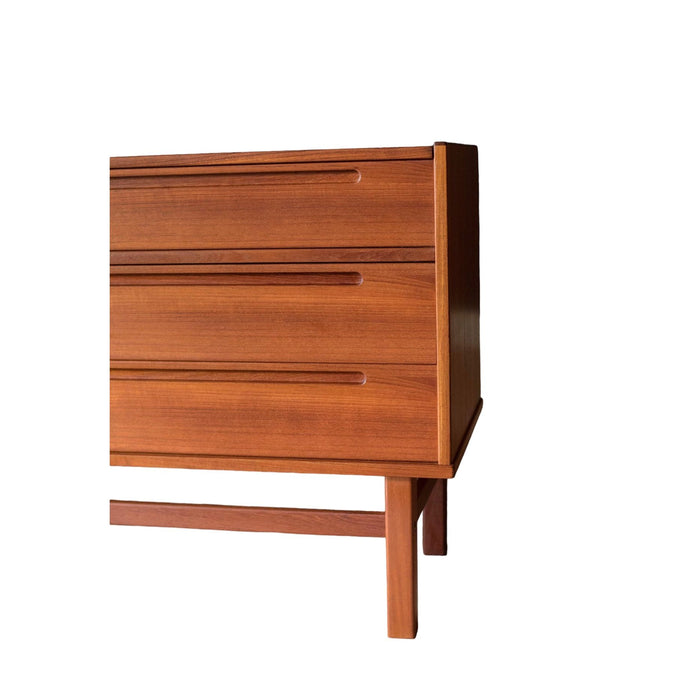 Vintage Danish Mid Century Modern Dresser with Vanity Mirror In Teak by Nils Jonsson (Available by Online Purchase Only)