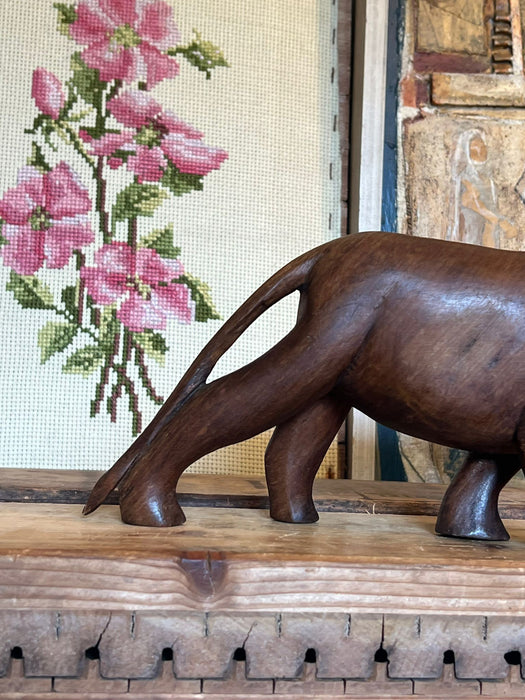 Mutiso African wood carving of a Lioness.(Available by Online Purchase Only)