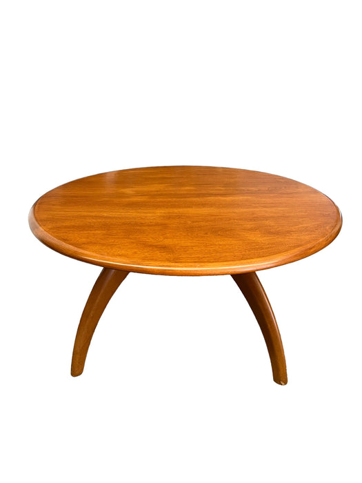 Vintage Mid Century Modern Solid Maple Wood Coffee Table by Heywood Wakefield With Lazy Susan Top