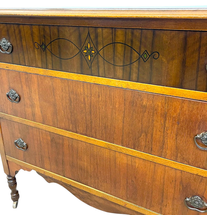 Antique Early 20th Century Walnut Toned 3-Drawer Dresser by John
Furniture Company