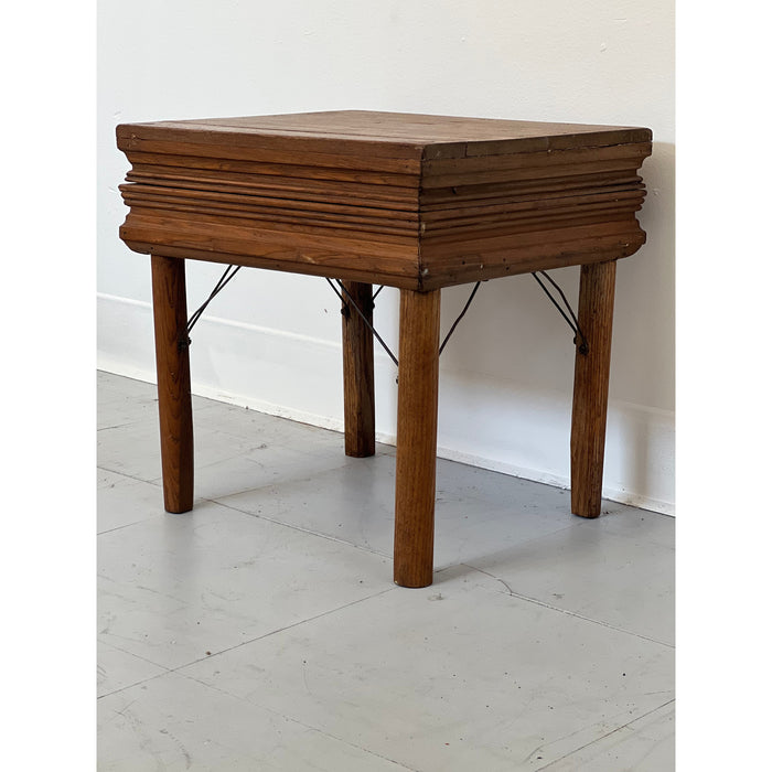Vintage Mission Style Accent Table with Storage