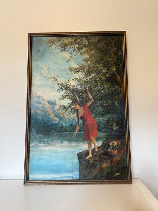 Vintage Signed Framed Scenic 1921 Painting.( online purchase only)