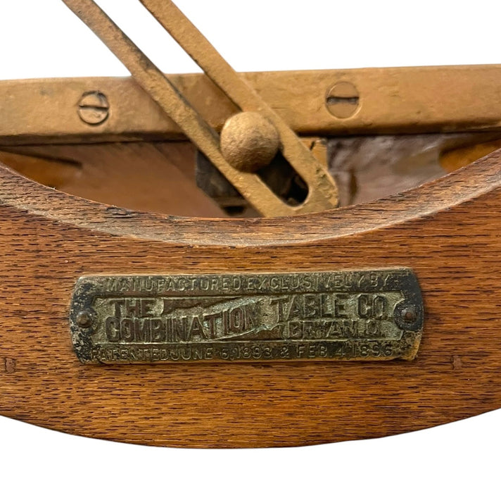 Antique Combination Table Co Folding Convertible Table Bookcase Patented 1893 Victorian Adjustable Shelving Unit.(Available by online purchase only)