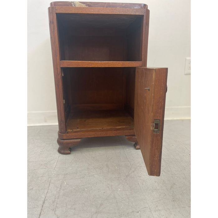 Vintage Art Deco Style End Table With Possibly Marble or StoneTop