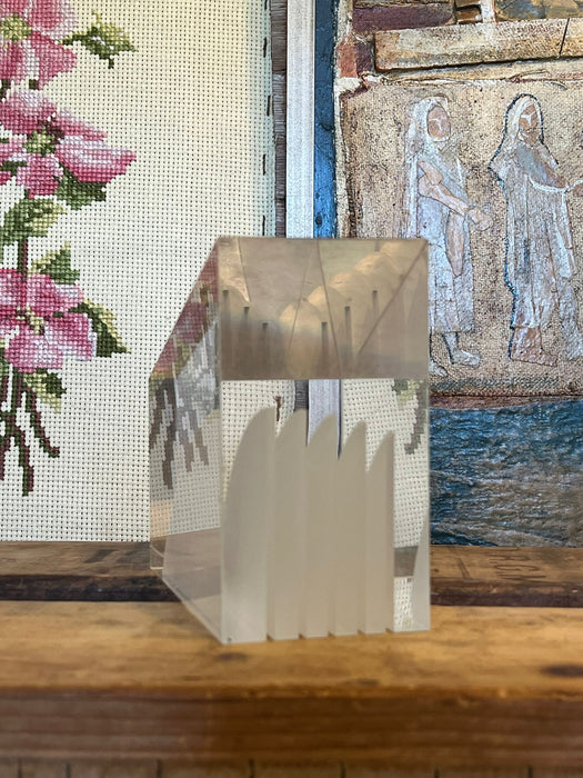 Mid Century Modern Geometric Lucite Bookend (Available by Online Purchase Only)