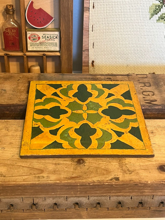 Handmade Mid century Modern Tile made of thick paper like material