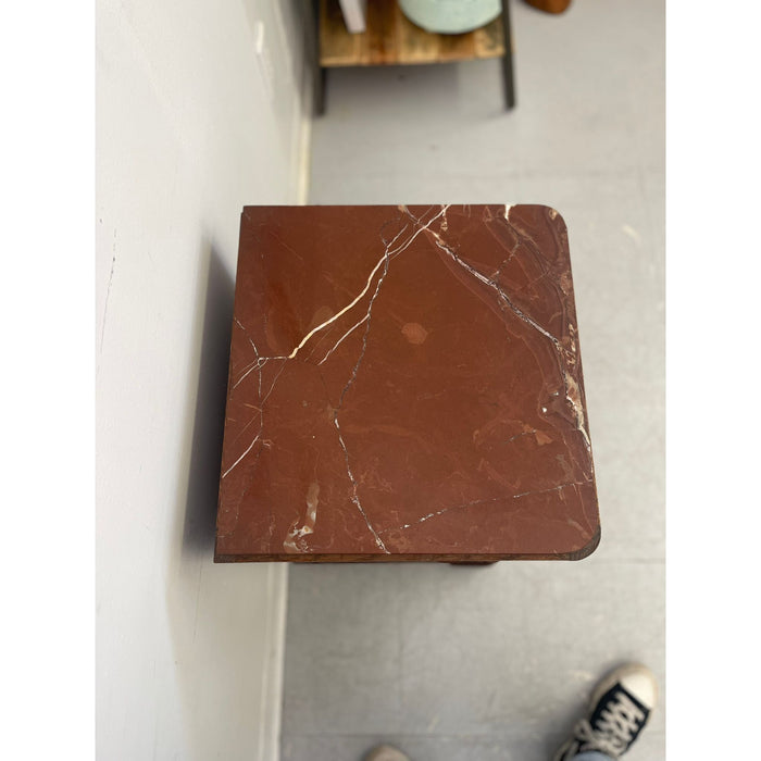 Vintage Art Deco Style End Table With Possibly Marble or StoneTop