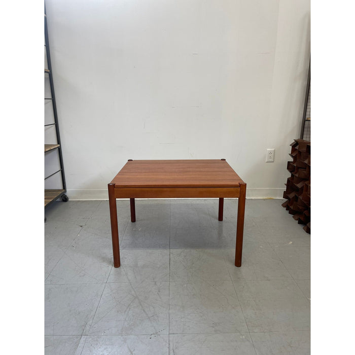 Vintage Danish Flip Top Coffee Table With Circle Accents.