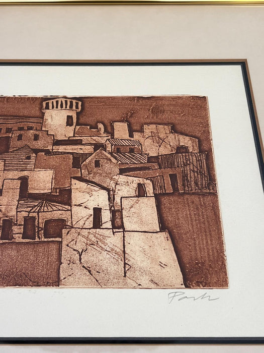 Vintage Signed,numbered and framed Soicher Marin Inc Cityscape 11 print by David Park.