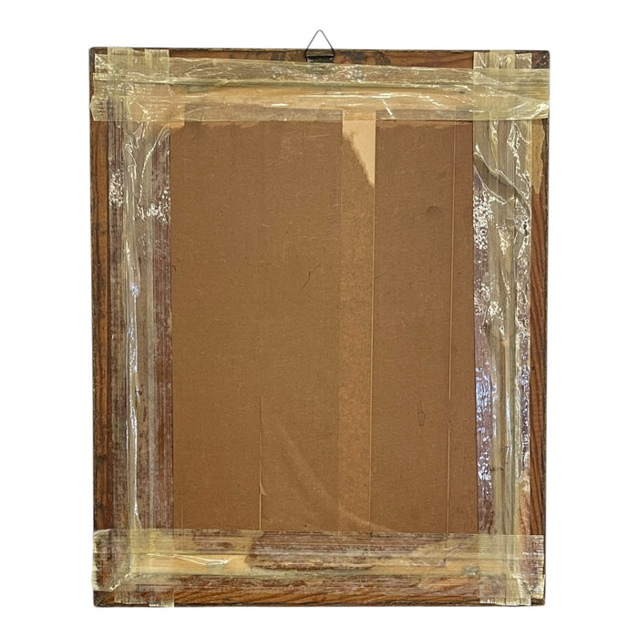 Vintage Impressionist Spring Landscape Painting with Stream in Gilt Toned Frame.