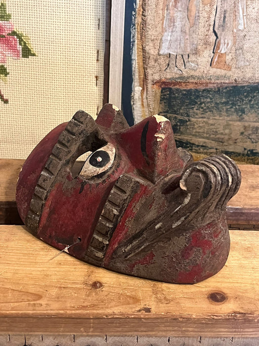 Primitive hand carved and handmade Mask (Online purchase only)