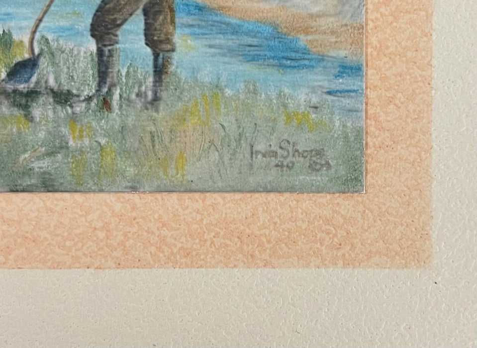 Vintage Western Pioneer Wagon Train Landscape Painting, Signed, Oregon Trail
Americana