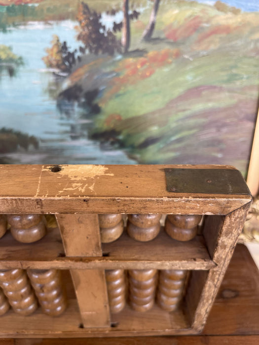 Antique Chinese Wooden Abacus - Primitive Calculator, Estimated 1900