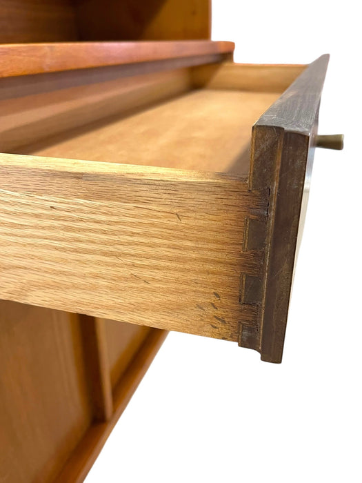 Vintage Mid Century Modern Hutch Bookcase Cabinet