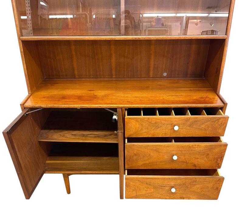 Vintage Mid Century Modern Kipp Stewart for Drexel Declaration China Cabinet Hutch.(Available by online purchase only)