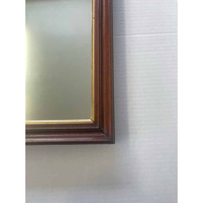 Antique Style Wall Mirror With Wood Frame.