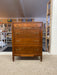 Early 20th Century Neoclassical Style Inlaid Mahogany Tall Chest with Brass Pulls