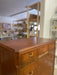 Early 20th Century Neoclassical Style Inlaid Mahogany Tall Chest with Brass Pulls