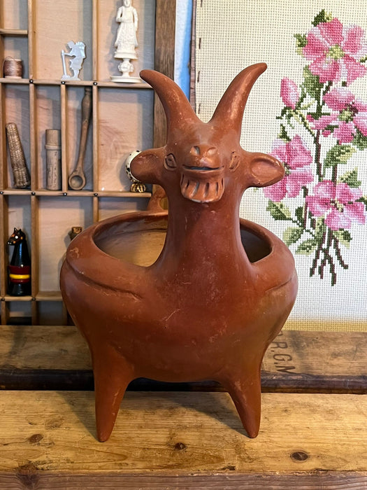 Vintage Pottery Goat Planter  (Available by Online Purchase Only)