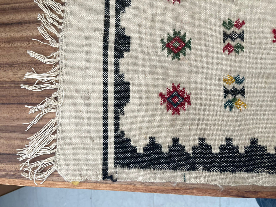 Vintage Decorative Wool Wall Hanging Tapestry. Made in Greece.