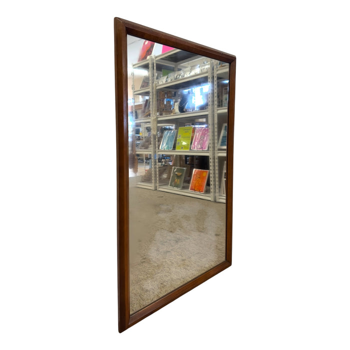 Vintage Mid-Century Modern Wood Frame Wall Mirror