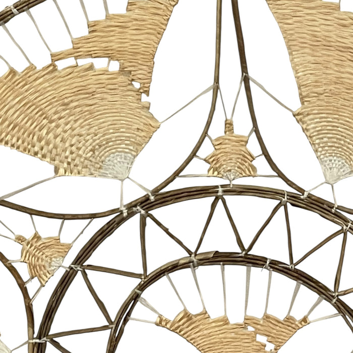 Vintage Handwoven Wall Hanging Round Wall Art.