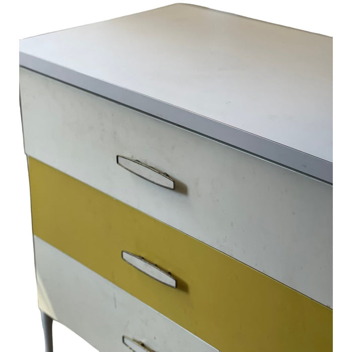 Vintage Mid Century Modern 3 Drawer Dresser Steel Framed George Nelson in Style of (Available for Online Purchase Only)