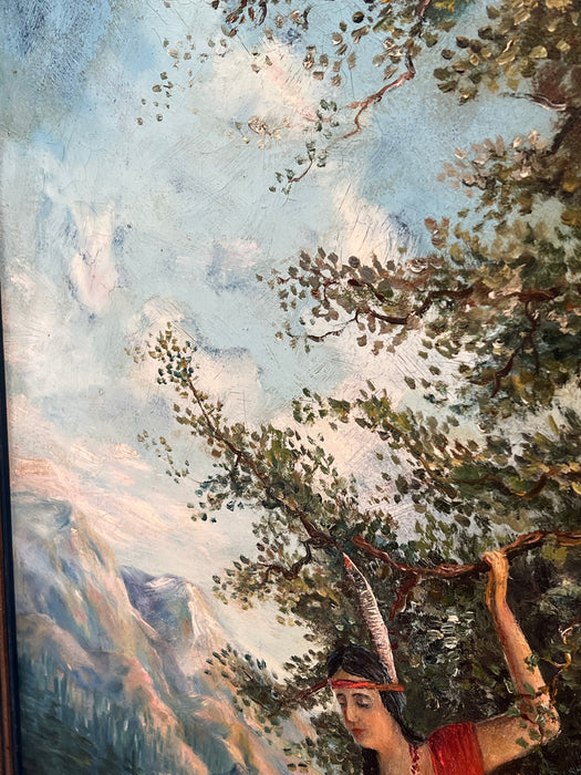 Vintage Signed Framed Scenic 1921 Painting.( online purchase only)