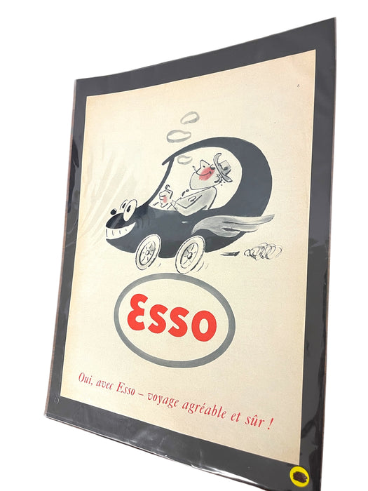 French Esso Advertising Print - Mid 20th Century Gasoline Poster