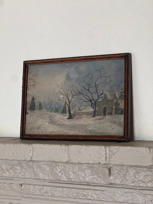 Vintage Framed Scenic Painting