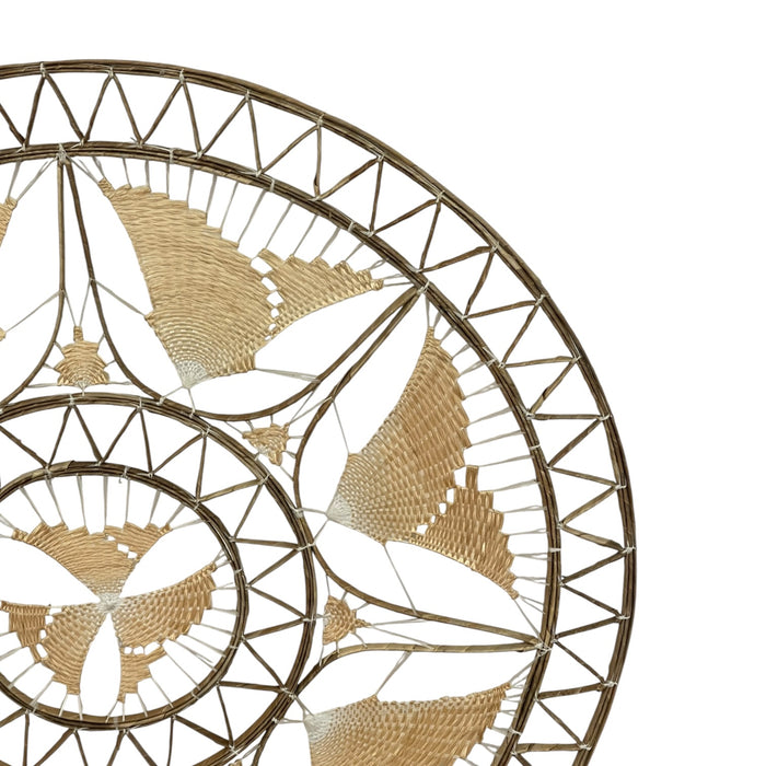 Vintage Handwoven Wall Hanging Round Wall Art.