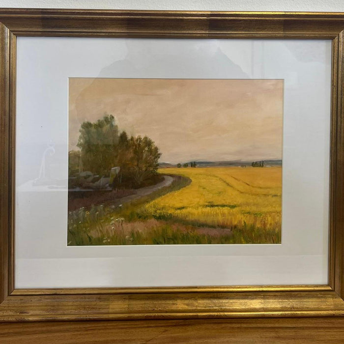 Framed Giclee Feild Landscape Fine Art Print by Helen Drummond.