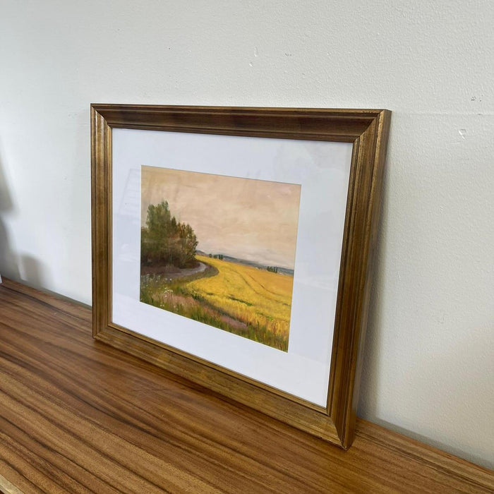 Framed Giclee Feild Landscape Fine Art Print by Helen Drummond.